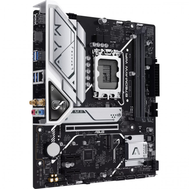 Материнская плата ASUS B760M-AYW WIFI-SI (90MB1FK0-M0UBY0) — для бизнеса и офиса Материнская плата ASUS B760M-AYW WIFI-SI (90MB1FK0-M0UBY0) — для бизнеса и офиса