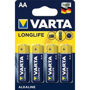 Батарейка Varta LONGLIFE LR6 AA BL4 Alkaline 1.5V (4106) (4/80/400) (4 шт.) Varta LONGLIFE LR6 AA (04106101414)