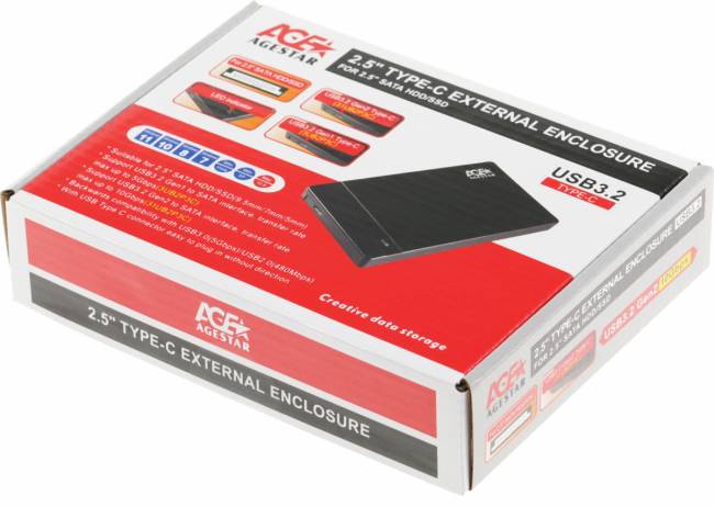 Внешний корпус для HDD/SSD AgeStar 31UB2P3C — для бизнеса и офиса