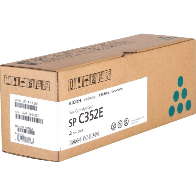 Принт-картридж голубой, SP C352E Ricoh SP C352E (408216) — для бизнеса и офиса