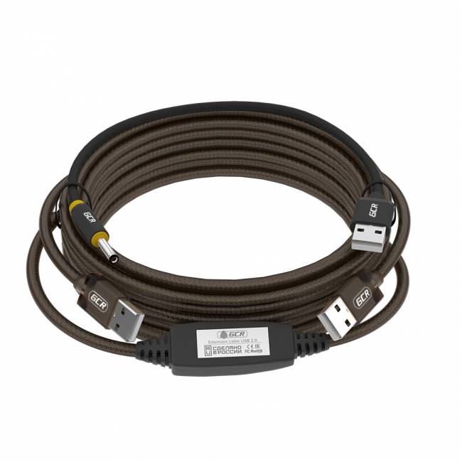 GCR Кабель активный 15.0m USB 2.0, AM/AM, черно-прозрачный, с усилителем сигнала, разъём для доп.питания, 24/22 AWG Greenconnect GCR-53789 — для бизнеса и офиса GCR Кабель активный 15.0m USB 2.0, AM/AM, черно-прозрачный, с усилителем сигнала, разъём для доп.питания, 24/22 AWG Greenconnect GCR-53789 — для бизнеса и офиса