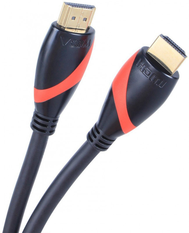 Кабель HDMI 19M/M ver. 2.0 black red, 0.5m VCOM <CG525-R-0.5> VCOM HDMI (m) - HDMI (m) 0.5м