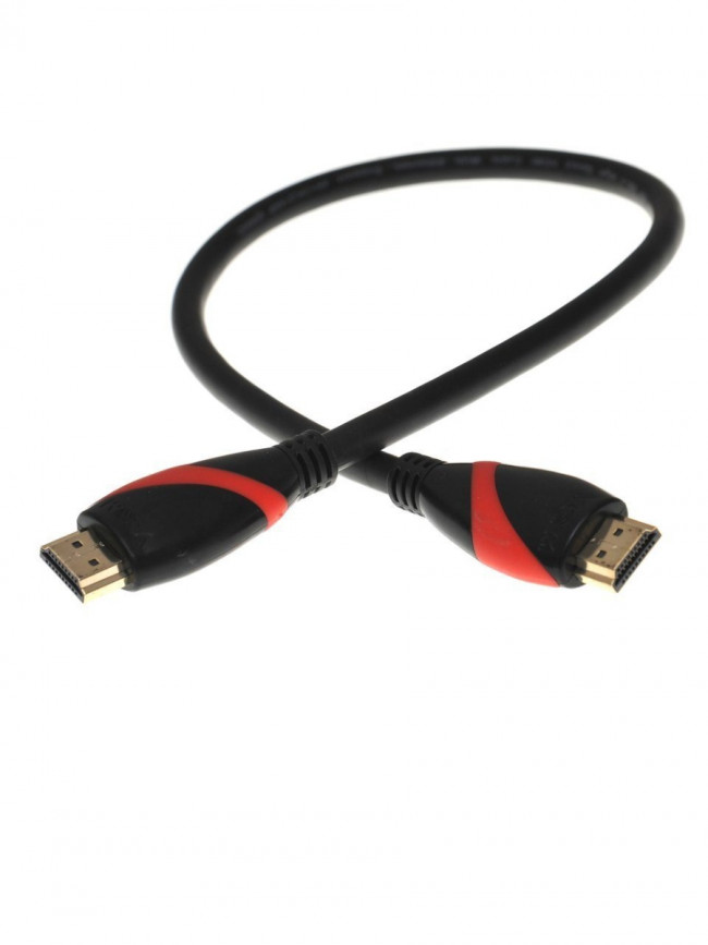 Кабель HDMI 19M/M ver. 2.0 black red, 0.5m VCOM <CG525-R-0.5> VCOM HDMI (m) - HDMI (m) 0.5м
