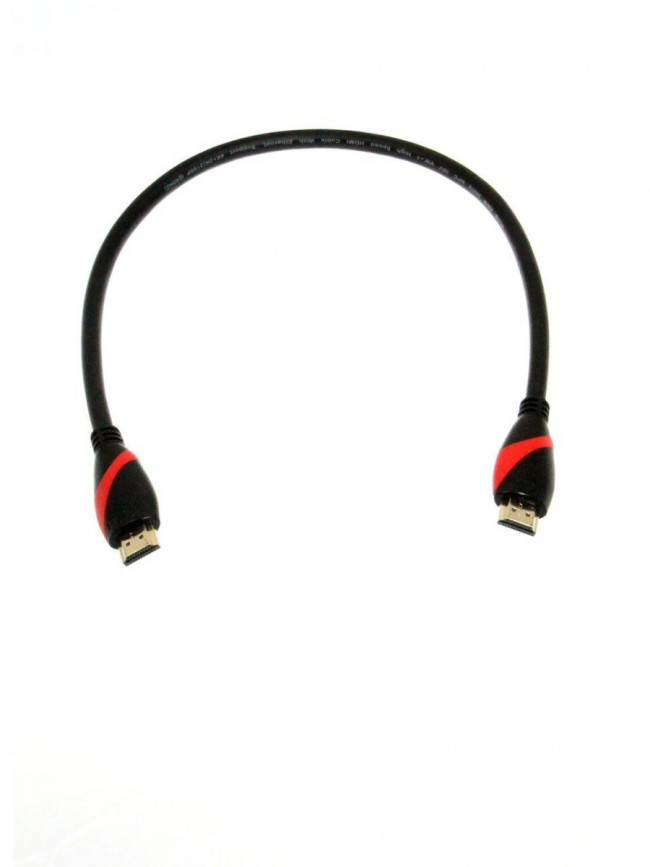 Кабель HDMI 19M/M ver. 2.0 black red, 0.5m VCOM <CG525-R-0.5> VCOM HDMI (m) - HDMI (m) 0.5м