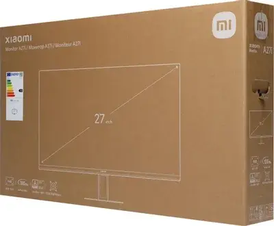 Монитор Монитор Xiaomi 27" A27i 1920x1080, IPS, 16:9, 178° /178°, 100 Hz, 6 ms GTG, 250 cd/m2, 1000:1, Регулировка наклона экрана, 1xHDMI (v.2.0), 1xDP (v.1.4), sRGB 99%, HDR10, Low Blue Light, VESA 75x75, Black, P27FBA-RAGL (ELA5345EU) — для бизнеса и офиса Монитор Монитор Xiaomi 27" A27i 1920x1080, IPS, 16:9, 178° /178°, 100 Hz, 6 ms GTG, 250 cd/m2, 1000:1, Регулировка наклона экрана, 1xHDMI (v.2.0), 1xDP (v.1.4), sRGB 99%, HDR10, Low Blue Light, VESA 75x75, Black, P27FBA-RAGL (ELA5345EU) — для бизнеса и офиса