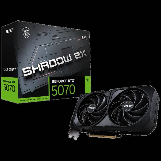 Видеокарта MSI RTX 5070 12G SHADOW 2X OC — для бизнеса и офиса Видеокарта MSI RTX 5070 12G SHADOW 2X OC — для бизнеса и офиса