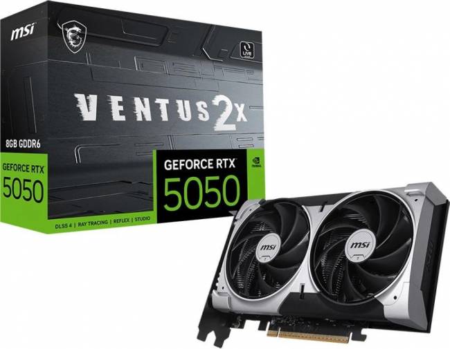 Видеокарта MSI RTX 5050 8G VENTUS 2X — для бизнеса и офиса
