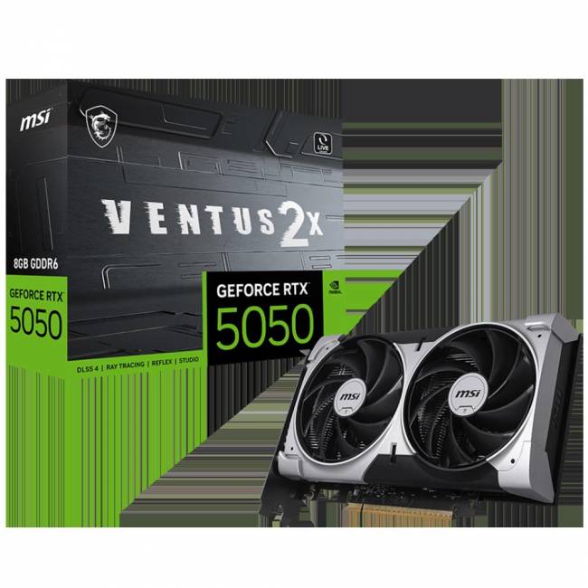 Видеокарта MSI RTX 5050 8G VENTUS 2X — для бизнеса и офиса