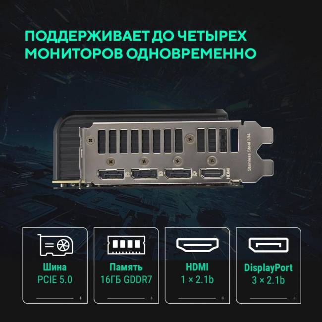 Видеокарта ASUS PRIME-RTX5080-O16G — для бизнеса и офиса