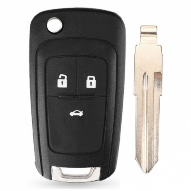 Корпус выкидного ключа CHEVROLET 3 кнопки OP-SP HU46, с лого (круг) — для бизнеса и офиса Корпус выкидного ключа CHEVROLET 3 кнопки OP-SP HU46, с лого (круг) — для бизнеса и офиса