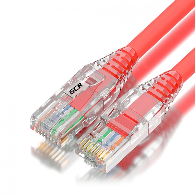 GCR Патч-корд 2.0m UTP кат.6, красный, коннектор ABS, 24 AWG, ethernet high speed 10 Гбит/с, RJ45, T568B, GCR-55414 Greenconnect GCR-55414 — для бизнеса и офиса