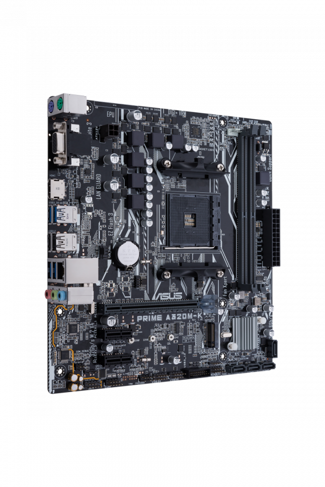 Материнская плата ASUS PRIME A320M-K — для бизнеса и офиса