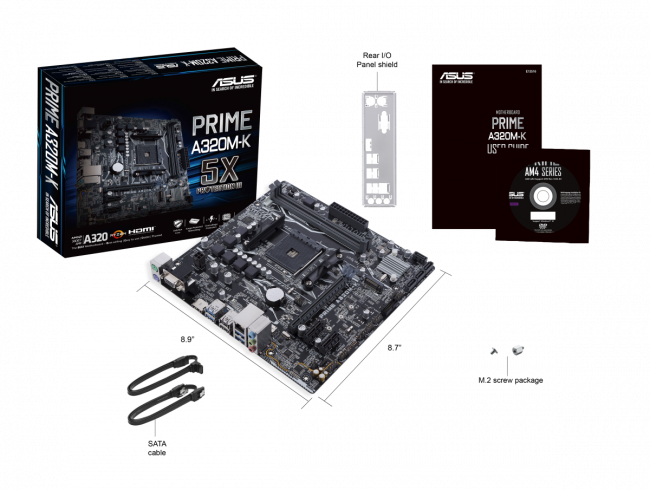Материнская плата ASUS PRIME A320M-K — для бизнеса и офиса