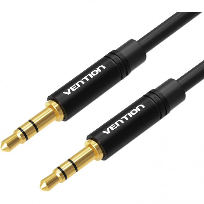 Кабель Vention аудио Jack 3,5 mm M/Jack 3,5 mm M  - 0.5м Черный Кабель Vention mini jack 3.5 mm(m)/mini jack 3.5 mm(m) - 0.5 м (BAKBD)