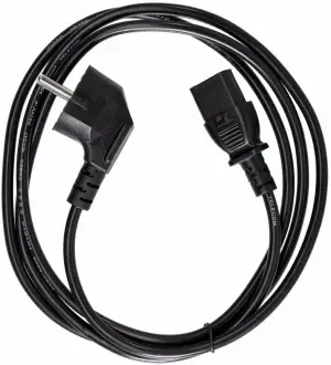Кабель комп - розетка 220V EU (угловой)<VDE> 3GX0,75mm2, 1,8m, медь, Telecom <TY021-CU0.75-1.8M> VCOM TY021-CU0.75-1.8M