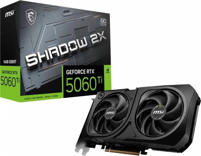 Видеокарта MSI RTX 5060TI 16G SHADOW 2X OC PL — для бизнеса и офиса