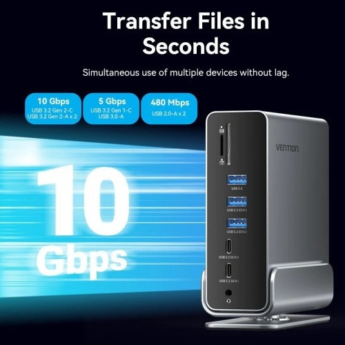 Мультифункциональная док-станция Vention USB Type C 15 в 1 Vention TPUH0