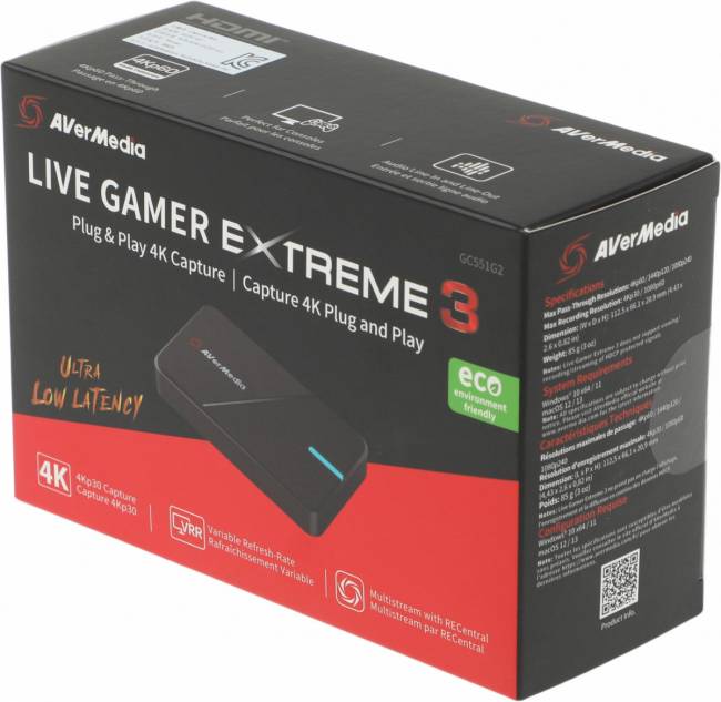 Карта видеозахвата AverMedia LIVE GAMER EXTREME 3 — для бизнеса и офиса