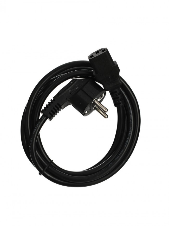 Кабель компьютер --> розетка 220V ( угловая Евровилка) <VDE> 3G*1mm2 VCOM <CE021-CU1.0-1.8> , 1,8 м VCOM CE021 CU 1.0 EURO