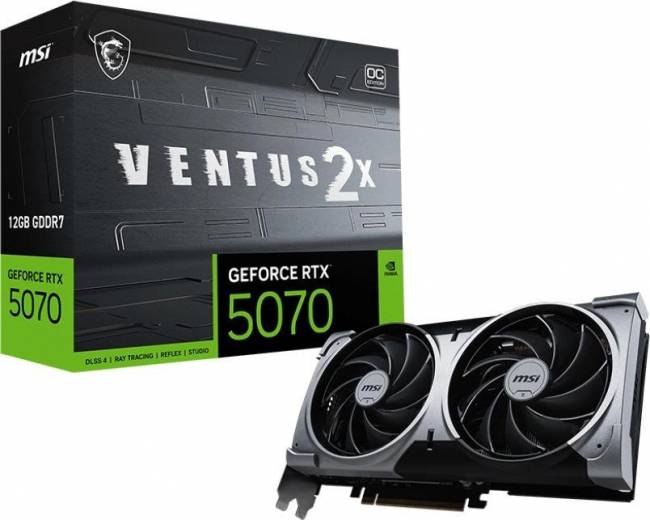 Видеокарта MSI RTX 5070 12G VENTUS 2X OC — для бизнеса и офиса Видеокарта MSI RTX 5070 12G VENTUS 2X OC — для бизнеса и офиса