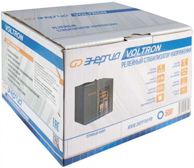 Стабилизатор  VOLTRON -  500  ЭНЕРГИЯ Voltron (5%) Стабилизатор Энергия VOLTRON 500