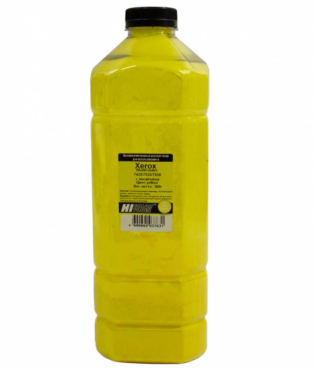 Тонер Hi-Black с носителем для Xerox WorkCentre 7425/7525/7830, Y, 300 г, канистра — для бизнеса и офиса