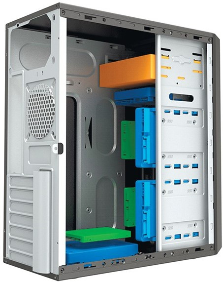 Корпус c блоком питания 450 Ватт Foxline FL-302-FZ450