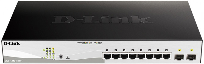Коммутатор D-Link DGS-1210-10MP/F1A — для бизнеса и офиса