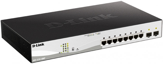 Коммутатор D-Link DGS-1210-10MP/F1A — для бизнеса и офиса