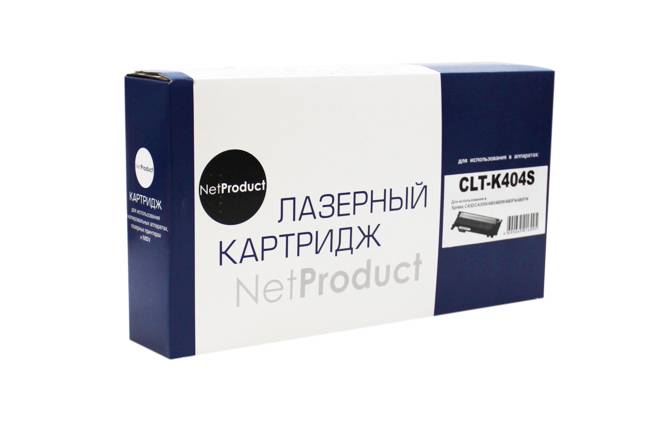 Тонер-картридж NetProduct (N-CLT-K404S) для Samsung Xpress C430/C430W/480/W/FN, Bk, 1,5K — для бизнеса и офиса