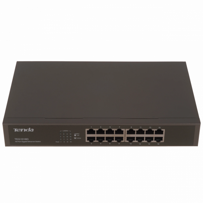 Коммутатор Tenda TEG1016D — для бизнеса и офиса Коммутатор Tenda TEG1016D — для бизнеса и офиса