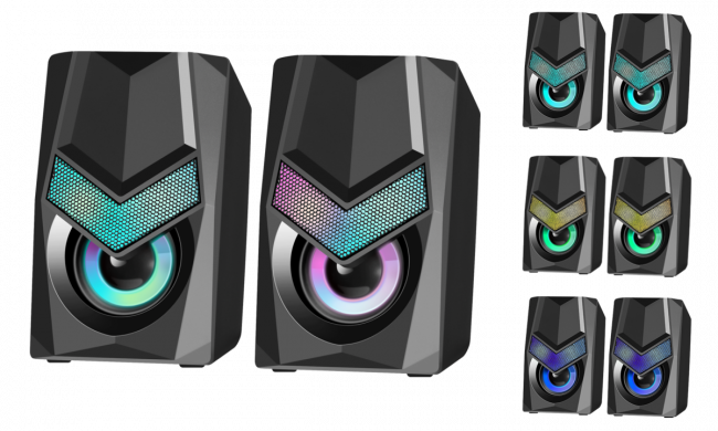 Defender Акустическая 2.0 система Solar 1 6Вт, подсветка, питание от USB Defender Solar — для бизнеса и офиса