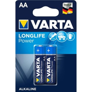 Батарейка Varta LONGLIFE POWER (HIGH ENERGY) LR6 AA BL2 Alkaline 1.5V (4906) (2/40/200) (2 шт.) Varta LONGLIFE POWER LR6 AA (04906121412)