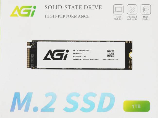 Накопитель SSD AGI TECHNOLOGY CO., LTD AGI1T0GIMAI298 — для бизнеса и офиса