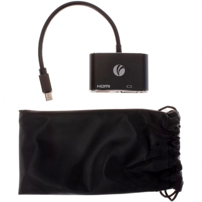 Кабель-переходник miniDisplayPort(M) ---> HDMI(F)+VGA(F)4K@30Hz VCOM Allum shell<CG646M-0.15> Кабель-переходник VCOM Mini DisplayPort M/HDMI F/VGA F (CG646M-0.15)