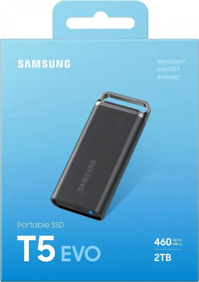 Внешний HDD/SSD Samsung External SSD T5 EVO (MU-PH2T0S/WW) — для бизнеса и офиса Внешний HDD/SSD Samsung External SSD T5 EVO (MU-PH2T0S/WW) — для бизнеса и офиса