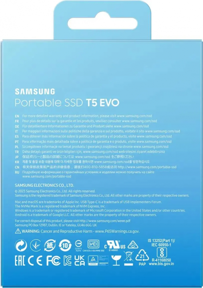 Внешний HDD/SSD Samsung External SSD T5 EVO (MU-PH2T0S/WW) — для бизнеса и офиса Внешний HDD/SSD Samsung External SSD T5 EVO (MU-PH2T0S/WW) — для бизнеса и офиса