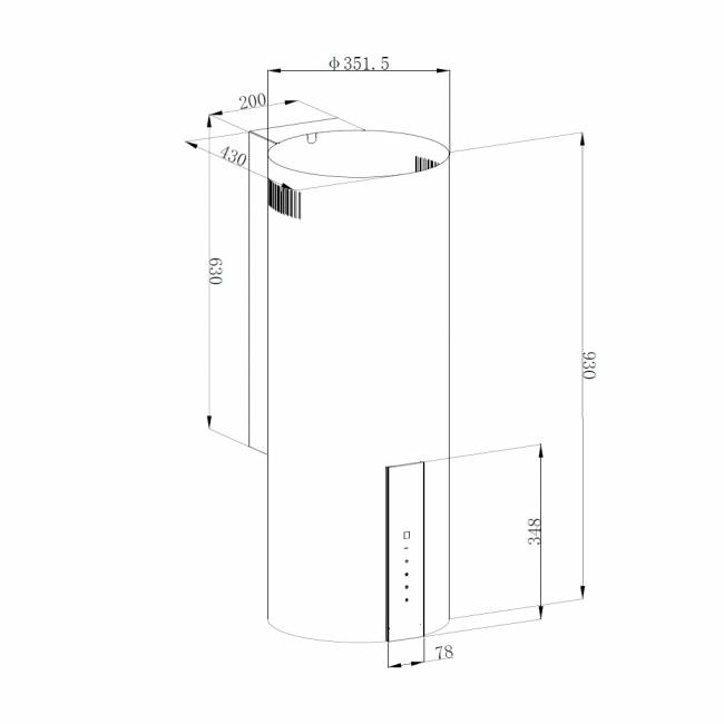 Вытяжка KORTING Korting KHC 35969 DX Cylinder — для бизнеса и офиса Вытяжка KORTING Korting KHC 35969 DX Cylinder — для бизнеса и офиса