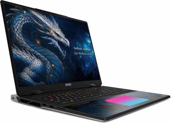 Ноутбук Ноутбук MSI Titan Dragon Edition 18 HX A2WJ-1251RU Core Ultra 9 290HX Plus 96Gb SSD4Tb NVIDIA GeForce RTX 5090 24Gb 18" IPS UHD+ (3840x2400) Windows 11 black WiFi BT Cam (9S7-1824D6-1251) — для бизнеса и офиса Ноутбук Ноутбук MSI Titan Dragon Edition 18 HX A2WJ-1251RU Core Ultra 9 290HX Plus 96Gb SSD4Tb NVIDIA GeForce RTX 5090 24Gb 18" IPS UHD+ (3840x2400) Windows 11 black WiFi BT Cam (9S7-1824D6-1251) — для бизнеса и офиса