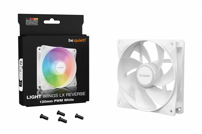 Кулер для корпуса be quiet! LIGHT WINGS LX 120mm PWM Reverse White — для бизнеса и офиса