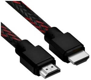 Кабель 2.0m HDMI 2.0, BICOLOR черно-красный нейлон, Ultra HD, 4K 60 fps 60Hz/5K*30Hz, 3D, AUDIO, 18.0 Гбит/с, 28AWG 4PH-R90019