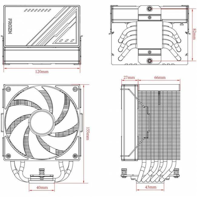 Вентилятор корпусной ID-COOLING FROZN_A610_ARGB_WHITE — для бизнеса и офиса
