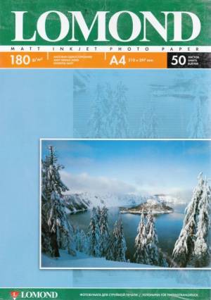 Фотобумага Lomond матовая односторонняя (0102014), A4, 180 г/м2, 50 л.