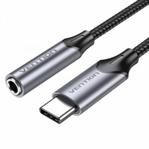 Переходник Vention USB-C M/ Jack 3.5 mm F DAC - 1м Серый Vention BGMHF