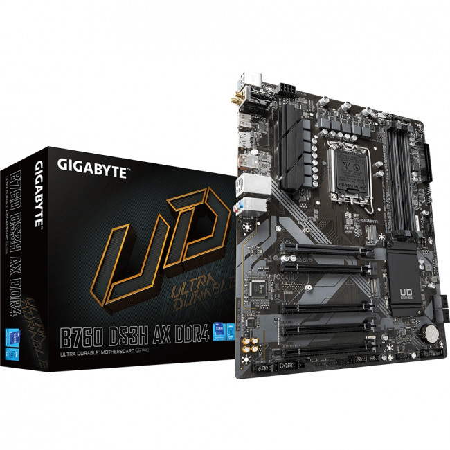 Материнская плата GigaByte B760 DS3H AX DDR4 — для бизнеса и офиса Материнская плата GigaByte B760 DS3H AX DDR4 — для бизнеса и офиса