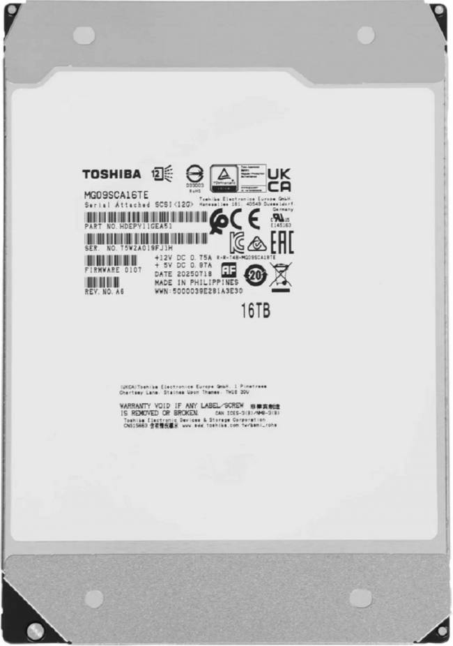 Жесткий диск Toshiba MG09SCA16TE — для бизнеса и офиса Жесткий диск Toshiba MG09SCA16TE — для бизнеса и офиса