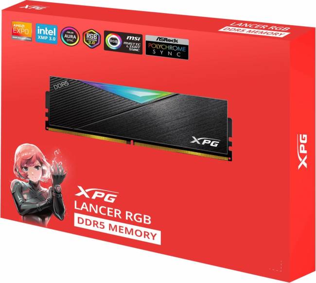 Память DDR5 2x32GB 6400MHz ADATA AX5U6400C3232G-DCLARBK — для бизнеса и офиса