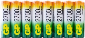 Перезаряжаемые аккумуляторы GP 270AAHC AA, емкость 2650 мАч - 16 шт. впленке GP 270AAHC AA (4610116212882)