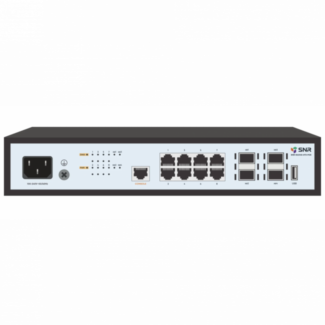 Коммутатор SNR SNR-S5210G-8TX-POE — для бизнеса и офиса