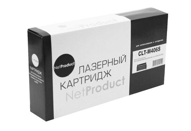 Тонер-картридж NetProduct (N-CLT-M406S) для Samsung CLP-360/365/368/CLX-3300/3305,M,1K,П/У — для бизнеса и офиса